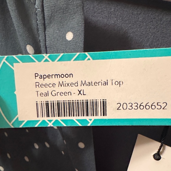 Papermoon Teal Green Blouse - Picture 3 of 6